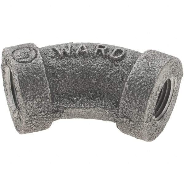 Value Collection - Size 1/8", Class 150, Malleable Iron Black Pipe 45° Elbow - 150 psi, Threaded End Connection - Eagle Tool & Supply