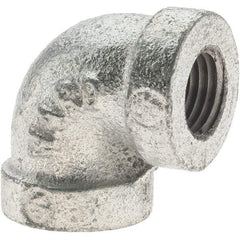 Value Collection - Class 150, 1/4" Galvanized Pipe 90° Elbow - Threaded, Malleable Iron - Eagle Tool & Supply