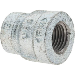 Value Collection - Class 150, 1/4 x 1/8" Galvanized Pipe Reducing Coupling - Threaded, Malleable Iron - Eagle Tool & Supply