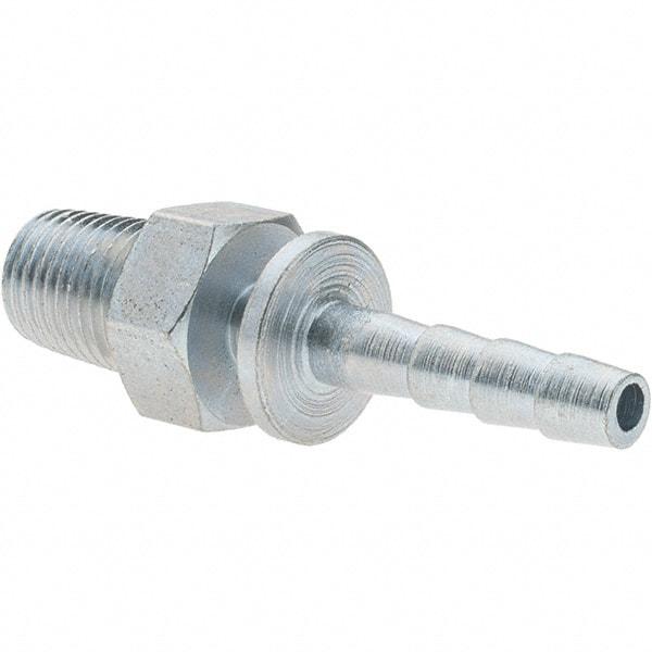 Value Collection - 1/4 Male NPT Pneumatic Hose Nipple - Steel, 1/4" Hose ID - Eagle Tool & Supply