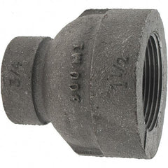 Value Collection - Class 300, 1-1/2 x 3/4" Black Pipe Reducing Coupling - Threaded, Malleable Iron - Eagle Tool & Supply