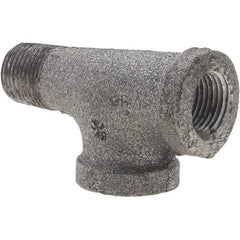 Value Collection - Class 150, 3/8" Black Pipe Street Tee - Threaded, Malleable Iron - Eagle Tool & Supply