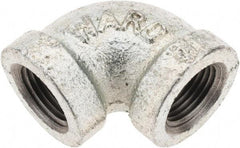 Value Collection - Class 150, 3/8" Galvanized Pipe 90° Elbow - Threaded, Malleable Iron - Eagle Tool & Supply
