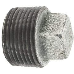 Value Collection - Class 150, 1" Galvanized Pipe Square Plug - Threaded, Malleable Iron - Eagle Tool & Supply