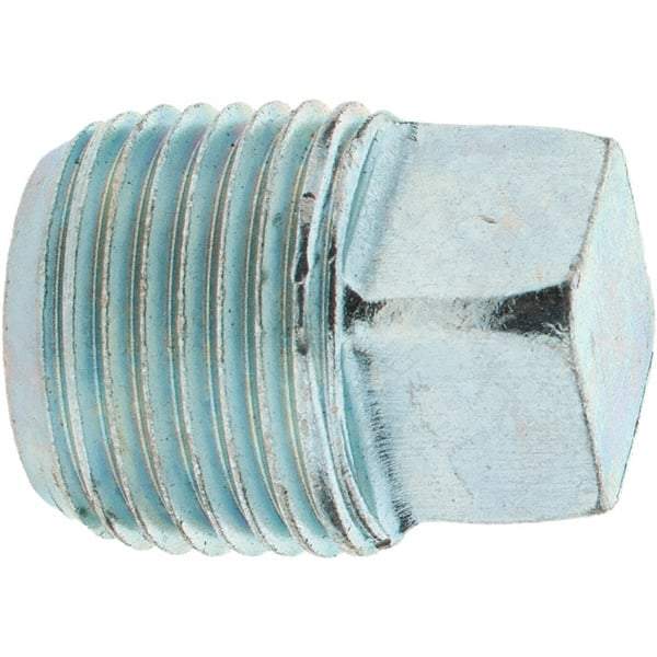 Value Collection - Class 150, 3/8" Galvanized Pipe Square Plug - Threaded, Malleable Iron - Eagle Tool & Supply