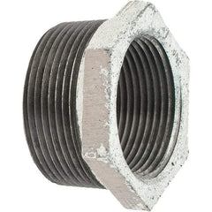 Value Collection - Class 150, 1-1/2 x 1-1/4" Galvanized Pipe Hex Bushing - Threaded, Malleable Iron - Eagle Tool & Supply