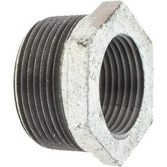 Value Collection - Class 150, 1-1/4 x 1" Galvanized Pipe Hex Bushing - Threaded, Malleable Iron - Eagle Tool & Supply