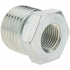 Value Collection - Class 150, 3/8 x 1/8" Galvanized Pipe Hex Bushing - Threaded, Malleable Iron - Eagle Tool & Supply