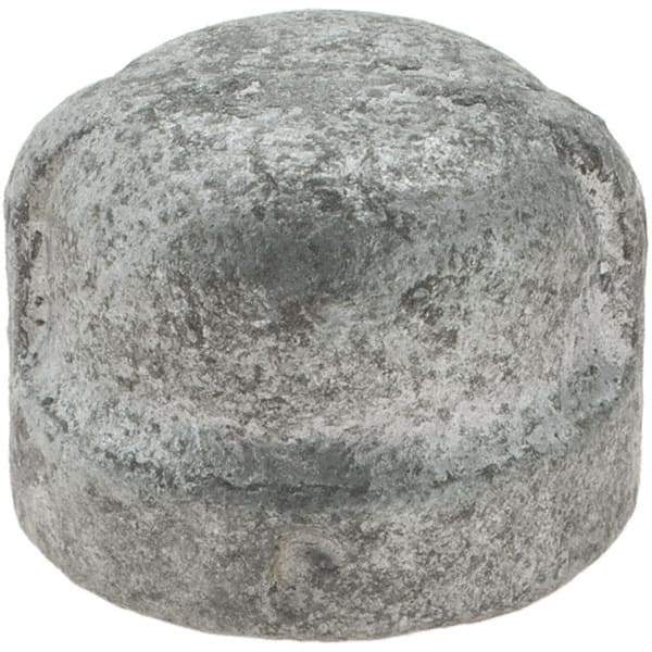 Value Collection - Size 1/4", Class 150, Malleable Iron Galvanized Pipe End Cap - 150 psi, Threaded End Connection - Eagle Tool & Supply