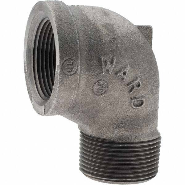 Value Collection - Size 1-1/4", Class 150, Malleable Iron Black Pipe 90° Street Elbow - 150 psi, Threaded End Connection - Eagle Tool & Supply