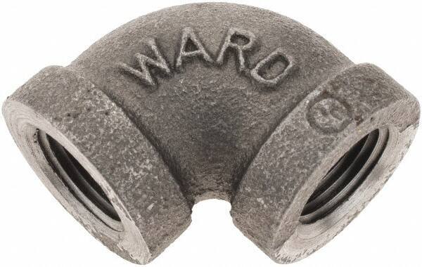 Value Collection - Size 3/8", Class 150, Malleable Iron Black Pipe 90° Elbow - 150 psi, Threaded End Connection - Eagle Tool & Supply