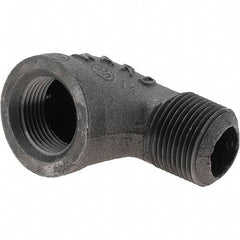 Value Collection - Size 3/4", Class 150, Malleable Iron Black Pipe 90° Street Elbow - 150 psi, Threaded End Connection - Eagle Tool & Supply