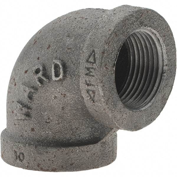 Value Collection - Size 3/4", Class 150, Malleable Iron Black Pipe 90° Elbow - 150 psi, Threaded End Connection - Eagle Tool & Supply