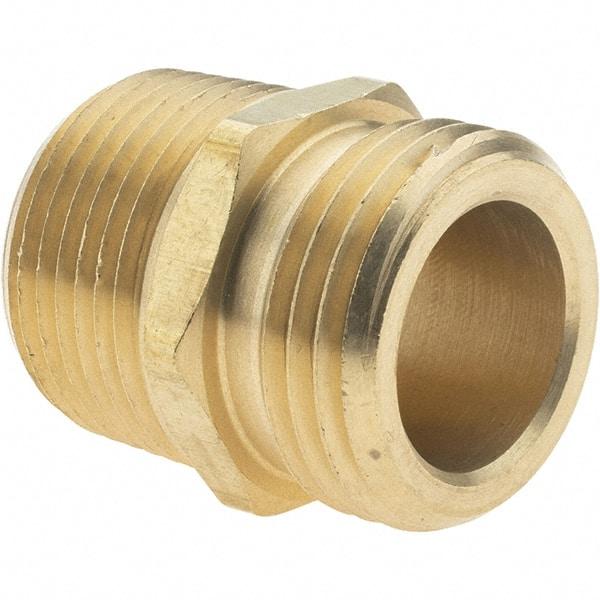 Value Collection - 3/4 x 3/4 Garden Hose Adapter - Brass, Male Hose to Male Pipe Connector - Eagle Tool & Supply