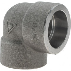 Value Collection - Size 1", Class 3,000, Forged Carbon Steel Black Pipe 90° Elbow - Socket Weld End Connection - Eagle Tool & Supply