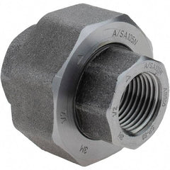 Value Collection - Size 1/2", Class 3,000, Forged Carbon Steel Black Pipe Union - NPT End Connection - Eagle Tool & Supply
