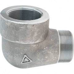 Value Collection - Size 2", Class 3,000, Forged Carbon Steel Black Pipe 90° Street Elbow - NPT End Connection - Eagle Tool & Supply