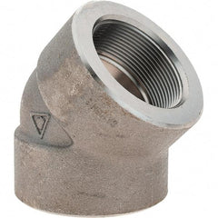 Value Collection - Size 2", Class 3,000, Forged Carbon Steel Black Pipe 45° Elbow - NPT End Connection - Eagle Tool & Supply
