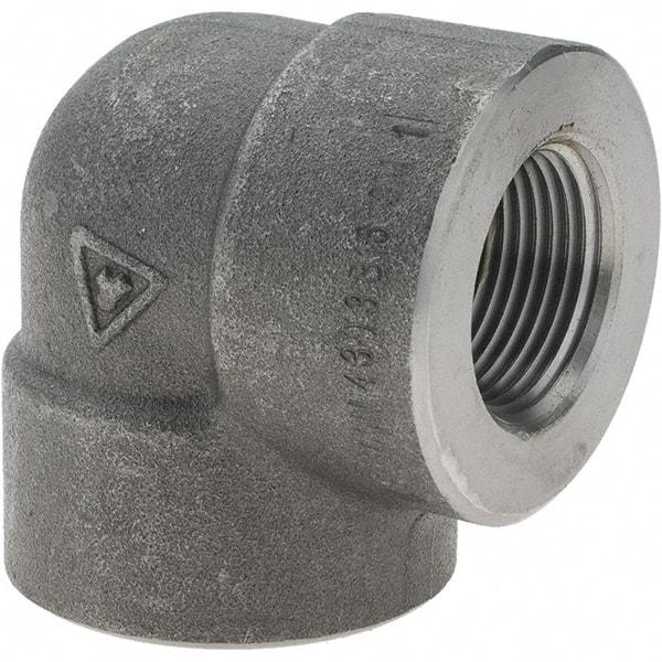 Value Collection - Size 1", Class 3,000, Forged Carbon Steel Black Pipe 90° Elbow - NPT End Connection - Eagle Tool & Supply