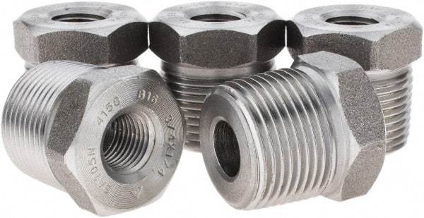 Value Collection - Size 3/4 x 1/4", Class 3,000, Forged Carbon Steel Black Pipe Bushing - NPT End Connection - Eagle Tool & Supply