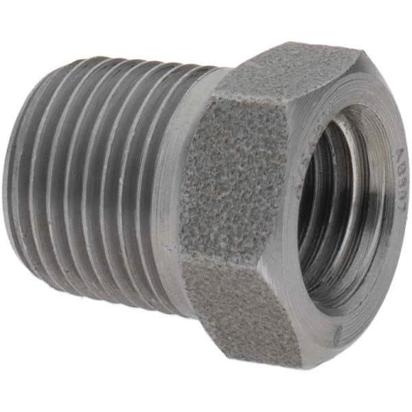 Value Collection - Size 3/8 x 1/4", Class 3,000, Forged Carbon Steel Black Pipe Bushing - NPT End Connection - Eagle Tool & Supply