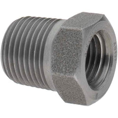 Value Collection - Size 3/8 x 1/4", Class 3,000, Forged Carbon Steel Black Pipe Bushing - NPT End Connection - Eagle Tool & Supply