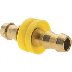Value Collection - 3/8" ID 3/8 Barbed Push On Hose Splicer - Brass - Eagle Tool & Supply