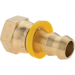 Value Collection - 1/2" ID 1/2 UNF Barbed Push On Female Swivel - Brass - Eagle Tool & Supply