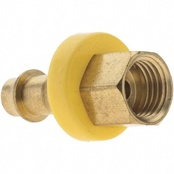 Value Collection - 1/4" ID 3/16 UNF Barbed Push On Inverted Female Rigid Fitting - Brass - Eagle Tool & Supply