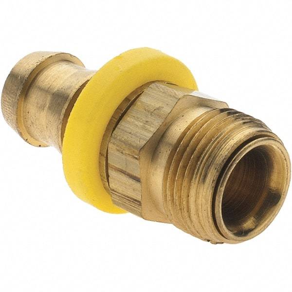 Value Collection - 1/2" ID 1/2 UNF Barbed Push On Inverted Male Swivel - Brass - Eagle Tool & Supply