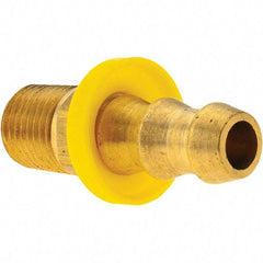 Value Collection - 3/8" ID 1/4 NPT Barbed Push On Male Fitting - Brass - Eagle Tool & Supply