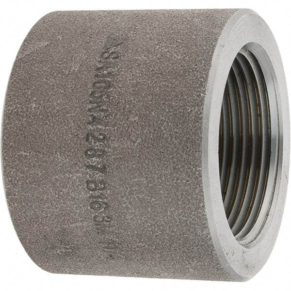 Value Collection - Size 1-1/4", Class 3,000, Forged Carbon Steel Black Pipe Cap - NPT End Connection - Eagle Tool & Supply