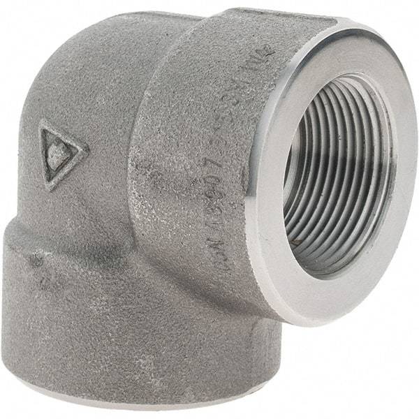 Value Collection - Size 1-1/4", Class 3,000, Forged Carbon Steel Black Pipe 90° Elbow - NPT End Connection - Eagle Tool & Supply