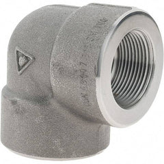 Value Collection - Size 1-1/4", Class 3,000, Forged Carbon Steel Black Pipe 90° Elbow - NPT End Connection - Eagle Tool & Supply
