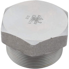 Value Collection - Size 2", Class 3,000, Forged Carbon Steel Black Pipe Hex Plug - NPT End Connection - Eagle Tool & Supply
