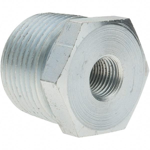 Value Collection - Class 150, 3/4 x 1/8" Galvanized Pipe Hex Bushing - Threaded, Malleable Iron - Eagle Tool & Supply