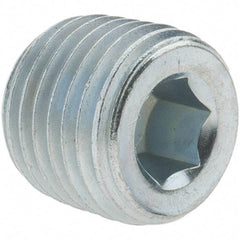 Value Collection - Class 150, 1/4" Galvanized Pipe Countersunk Hex Plug - Threaded, Malleable Iron - Eagle Tool & Supply