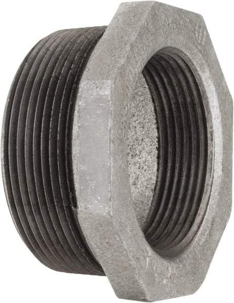 Value Collection - Size 1 x 1/4", Class 150, Malleable Iron Black Pipe Hex Bushing - 150 psi, Threaded End Connection - Eagle Tool & Supply