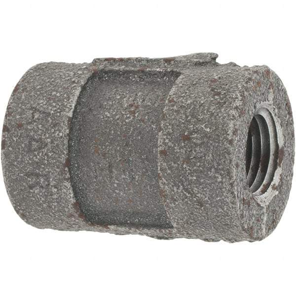 Value Collection - Size 1/4", Class 300, Malleable Iron Black Pipe Coupling - 300 psi, Threaded End Connection - Eagle Tool & Supply