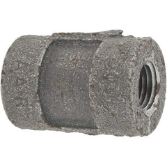 Value Collection - Size 1/4", Class 300, Malleable Iron Black Pipe Coupling - 300 psi, Threaded End Connection - Eagle Tool & Supply