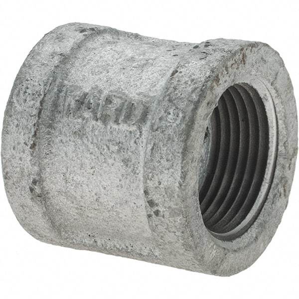 Value Collection - Class 150, 1" Galvanized Pipe Coupling (Right Hand) - Threaded, Malleable Iron - Eagle Tool & Supply