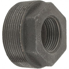 Value Collection - Size 2 x 1", Class 150, Malleable Iron Black Pipe Hex Bushing - 150 psi, Threaded End Connection - Eagle Tool & Supply