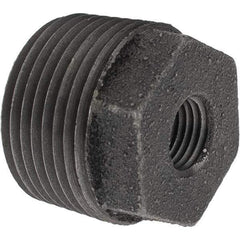 Value Collection - Class 150, 1 x 1/4" Black Pipe Hex Bushing - Threaded, Malleable Iron - Eagle Tool & Supply