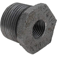 Value Collection - Size 3/4 x 1/4", Class 150, Malleable Iron Black Pipe Hex Bushing - 150 psi, Threaded End Connection - Eagle Tool & Supply