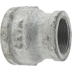 Value Collection - Class 150, 2 x 1-1/2" Galvanized Pipe Reducing Coupling - Threaded, Malleable Iron - Eagle Tool & Supply