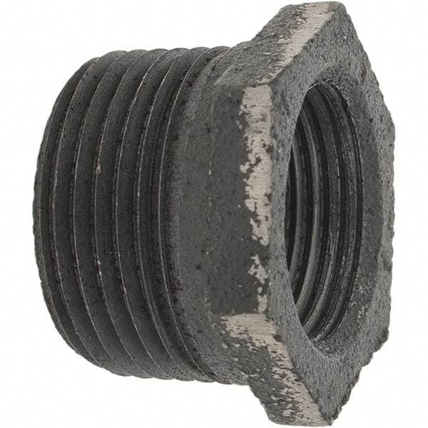 Value Collection - Size 1 x 3/4", Class 150, Steel Black Pipe Hex Bushing - 150 psi, Threaded End Connection - Eagle Tool & Supply