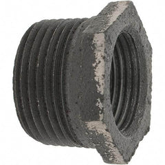 Value Collection - Size 1 x 3/4", Class 150, Steel Black Pipe Hex Bushing - 150 psi, Threaded End Connection - Eagle Tool & Supply