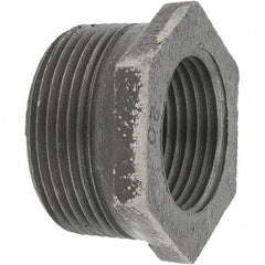 Value Collection - Size 1-1/4 x 1", Class 150, Malleable Iron Black Pipe Hex Bushing - 150 psi, Threaded End Connection - Eagle Tool & Supply