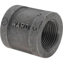 Value Collection - Size 3/4", Class 150, Malleable Iron Black Pipe Coupling (Right Hand) - 150 psi, Threaded End Connection - Eagle Tool & Supply