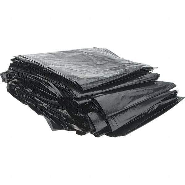 Value Collection - 1.5 mil Thick, Heavy-Duty Trash Bags - High-Density Polyethylene (HDPE), 40" Wide x 46" High, Black - Eagle Tool & Supply